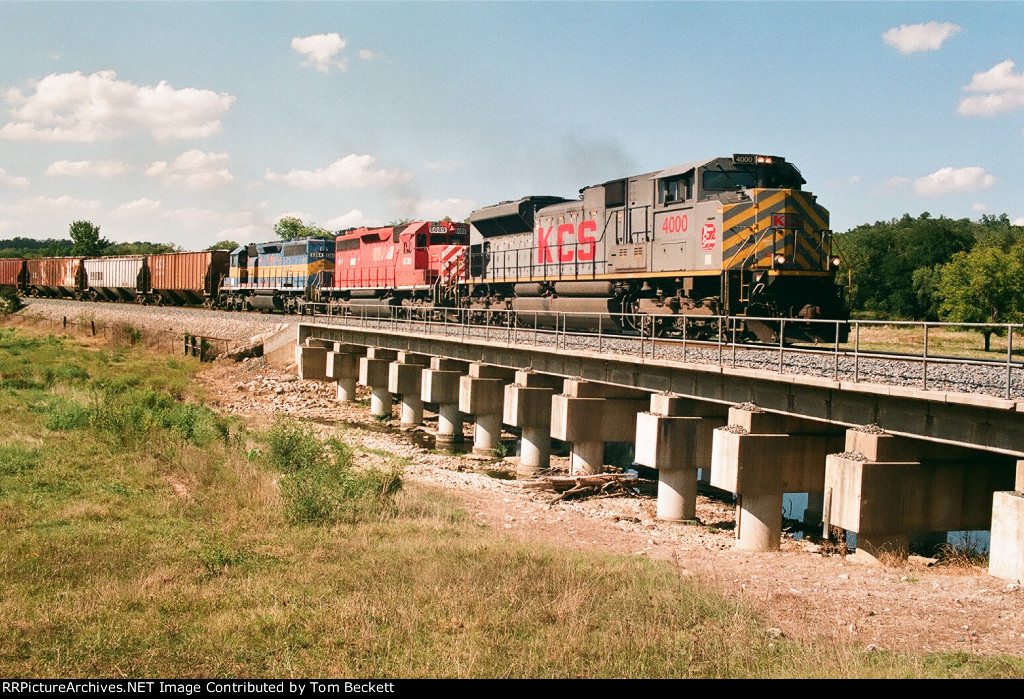 Southbound grain with KCS and ICE power